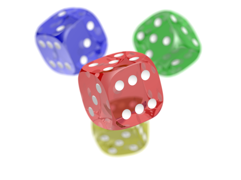 PNG of semitransparent dice